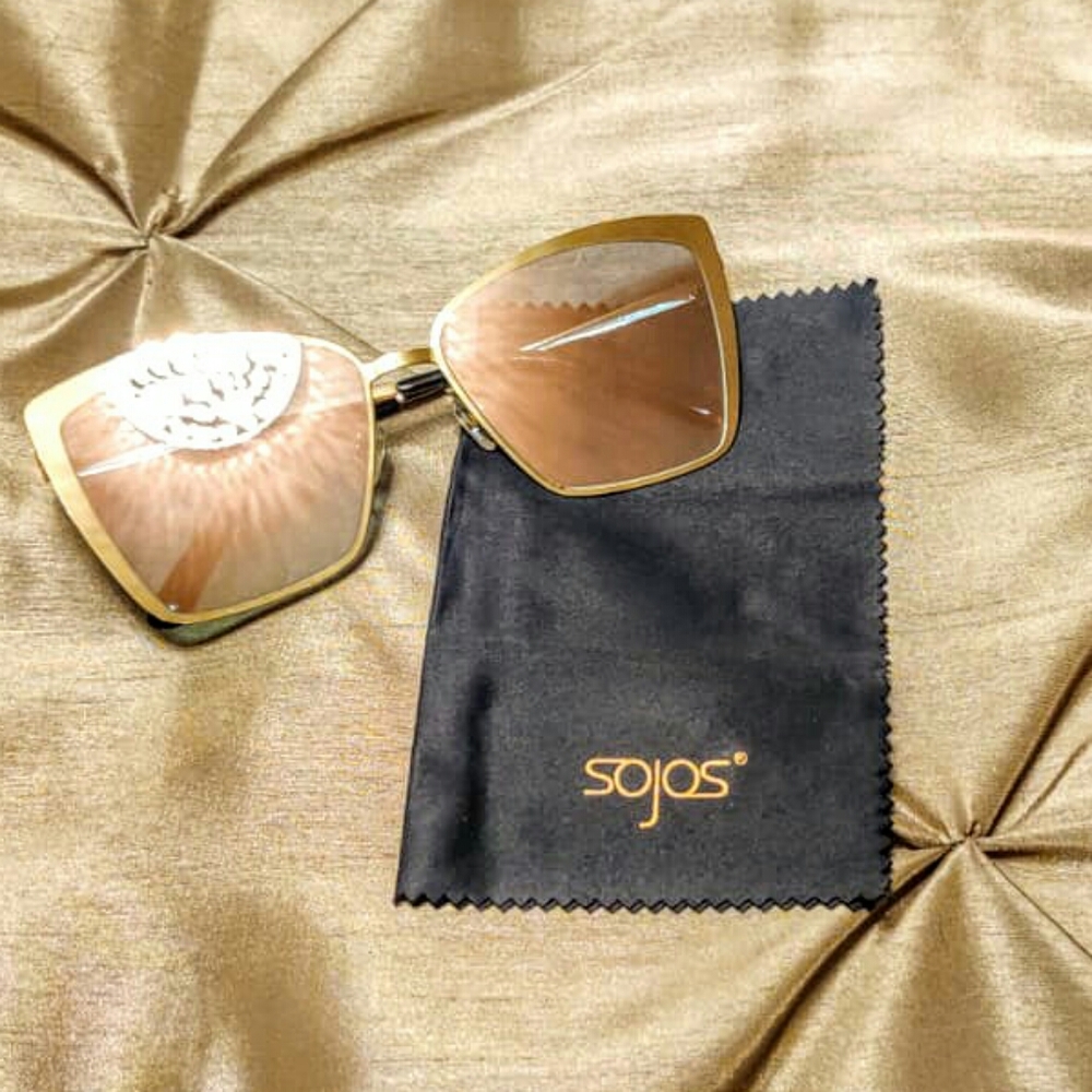 NWT Sojos Gold and Pink Sunglasses